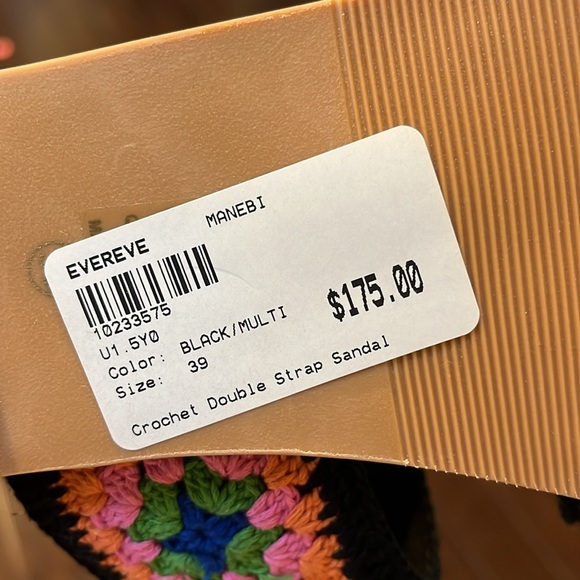 NEW Manebi Crochet Double Strap Sandal Size 39 - Picture 9 of 9